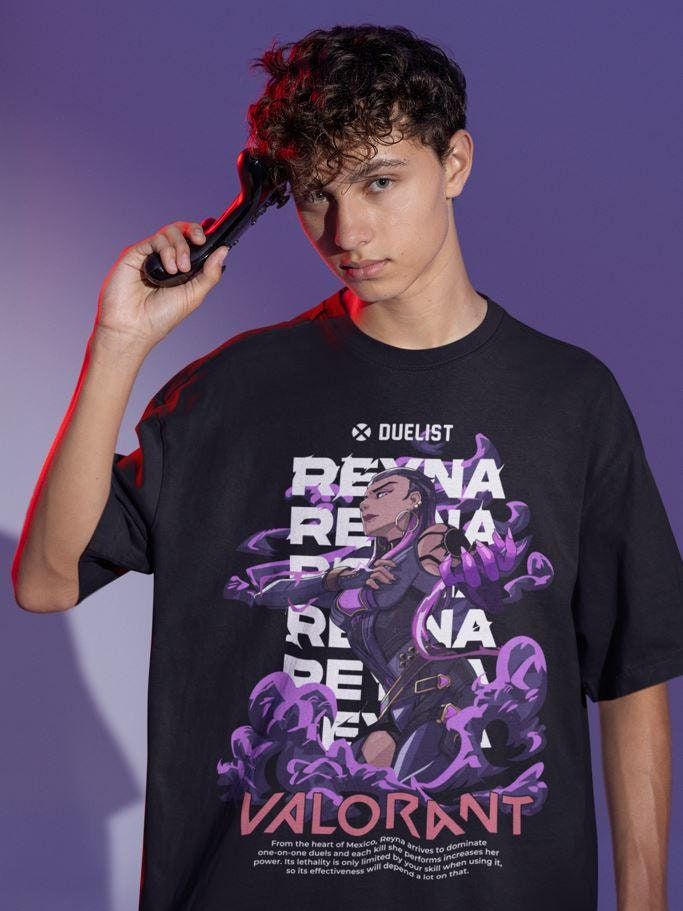 Valorant Reyna Duelist Oversized Graphic T-Shirt