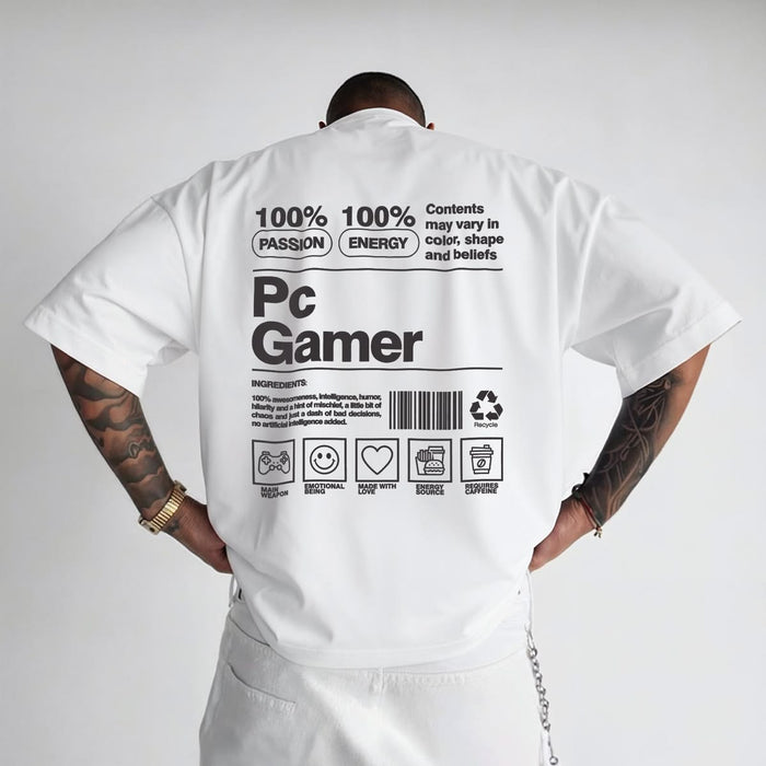 PC Gamer Nutrition Facts Label Oversized T-Shirt